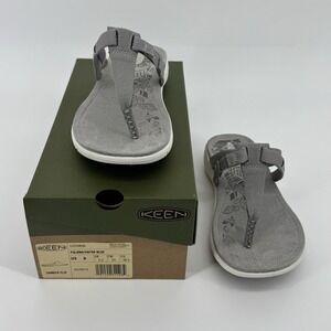 KEEN Damaya Flip Flop Sandals Women's Size 8 Gray Comfort Arch Support Thong New